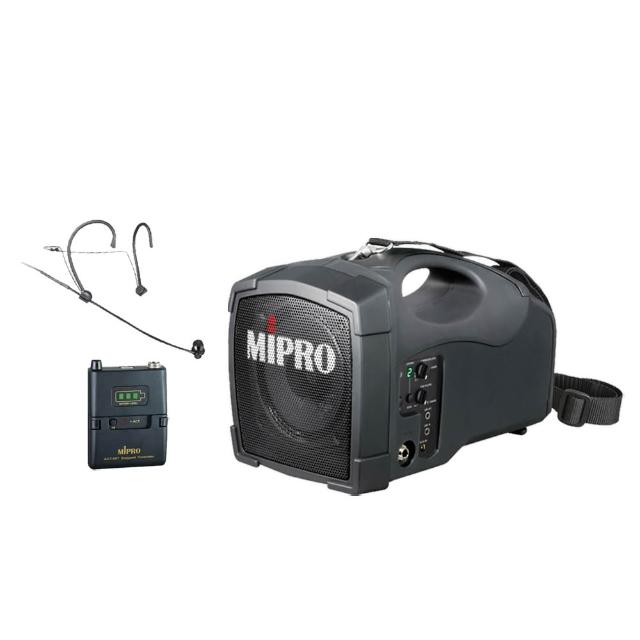 【MIPRO】MA-101G PLUS+配1頭戴式 麥克風(5.8GHz 單頻無線麥克風喊話器 嘉強公司貨)