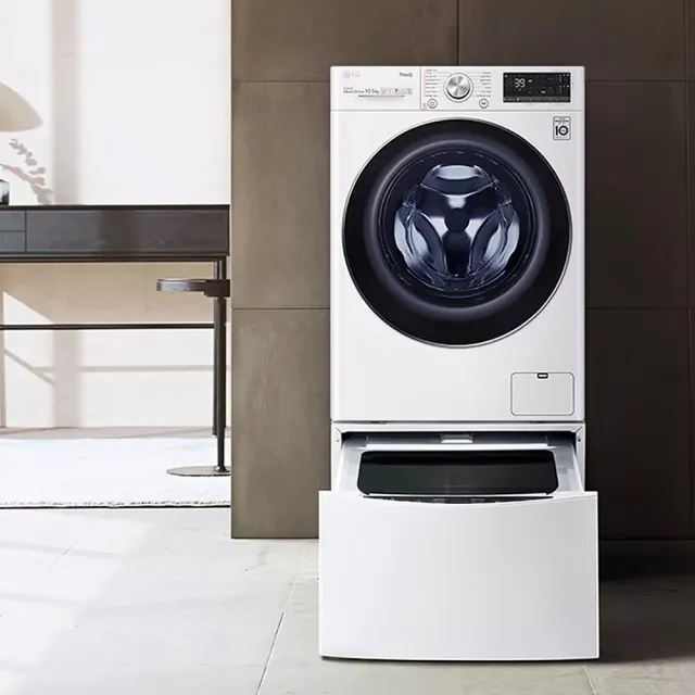 【LG 樂金】58H快配13+10公斤堆疊◆WiFi蒸洗脫變頻滾筒洗衣機+免曬衣乾衣機◆白(WD-S13VCW+WR-100VW)