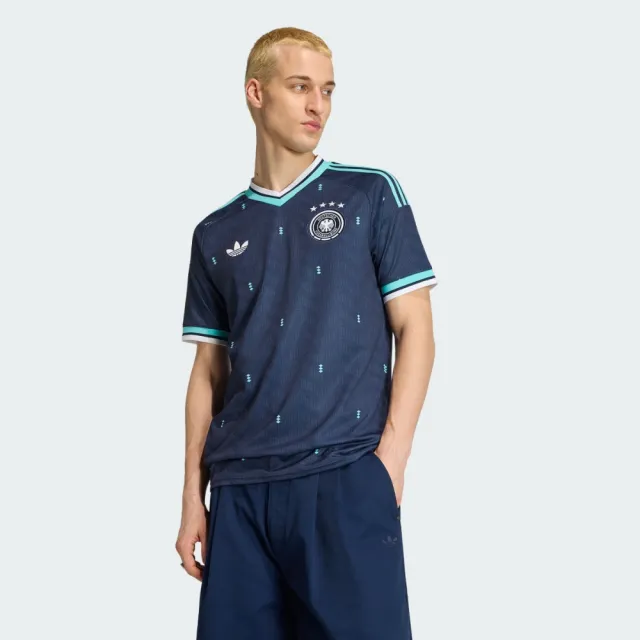 【adidas 愛迪達】世界盃 德國 運動 休閒 短袖 T恤 男上衣 DFB A JSY(JN2074)