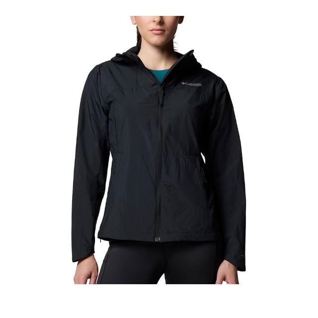 【Columbia 哥倫比亞】女款-超防曬UPF50防潑水風衣-Loop Trail ™ III Windbreaker-黑色(UWR73110BK/KS)