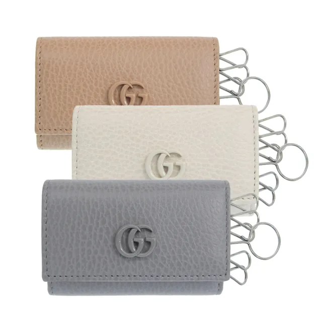 【GUCCI 古馳】456118經典暗釦鑰匙包(款式任選)