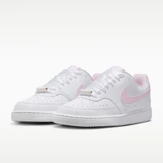 【NIKE 耐吉】運動鞋 休閒鞋 女鞋 W NIKE COURT VISION LO LE 板鞋 復古 白粉 (IB6652101)