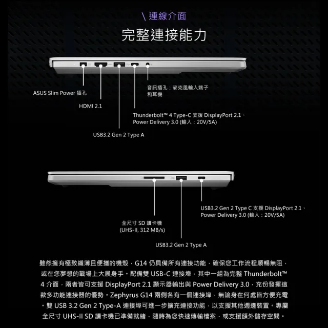 【ASUS 華碩】14吋GeForce RTX 5070 Ti Ultra 9 電競筆電(GU405AR/Zephyrus G14/Ultra 9-386H/64G/2TB/W11)