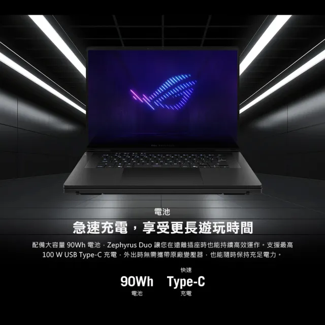 【ASUS 華碩】16吋 GeForce RTX 5090 Ultra 9 電競筆電(GX651AX/Zephyrus Duo 16/Ultra 9-386H/64G/2TB)
