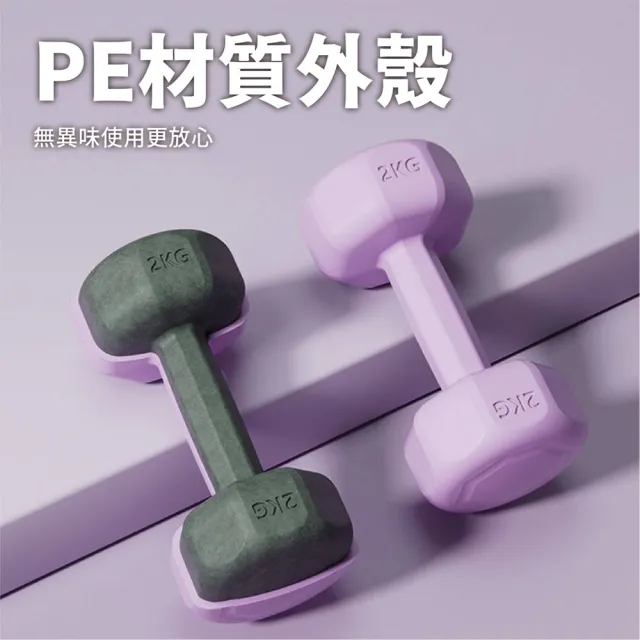 【keep power】2KG啞鈴 *2個入 馬卡龍小啞鈴 小啞鈴 包膠啞鈴 啞鈴 (重量訓練 外層包覆 地板友善)