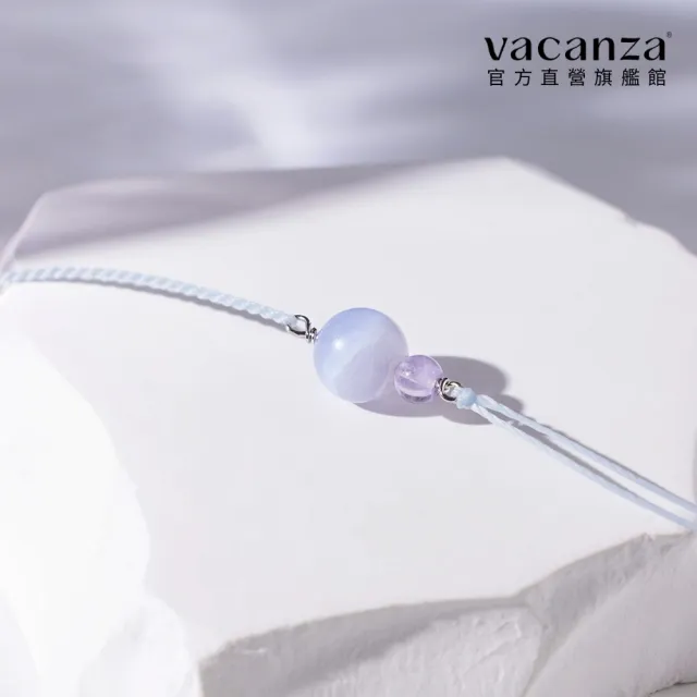 【vacanza】祈願｜藍紋瑪瑙 925純銀飾品 水晶手鍊 純銀手鍊(抗過敏 情人節禮物 生日禮物)