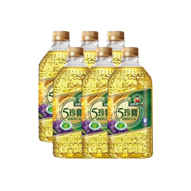 【得意的一天】五珍寶健康調合油-2L*6瓶(完美脂肪酸比4：8：1)