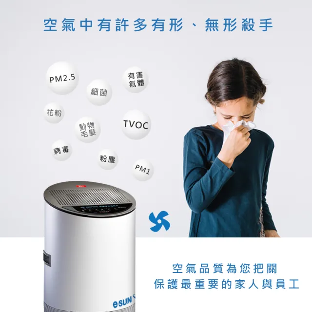 【威品嚴選】e-sun一舜 醫用級防疫空氣淨化機/清淨機(強效淨化型/31坪以下/CK)