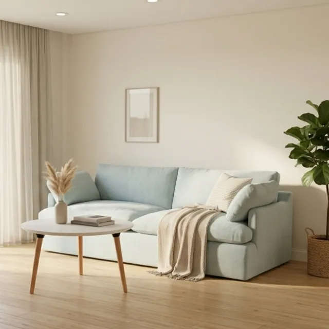 【GREEN HOUSE 綠屋家居】里德三人座羽絨布沙發(多色)