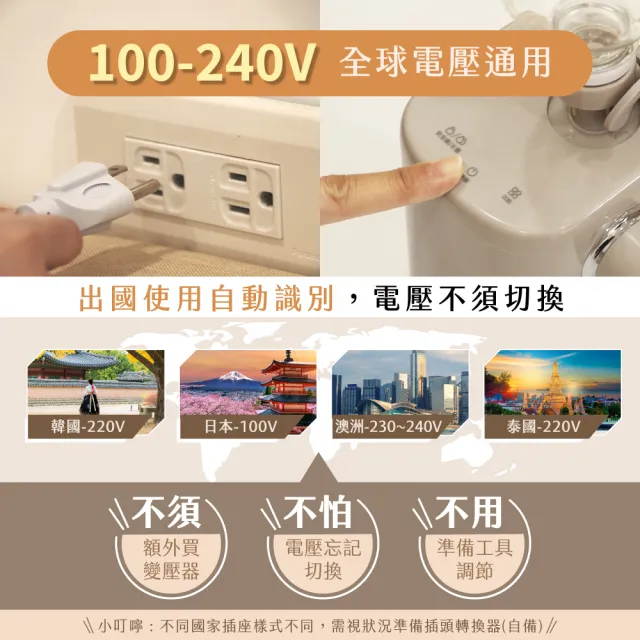 【KINYO】寬電壓智慧瞬熱飲水機(WD-220 國際電壓)