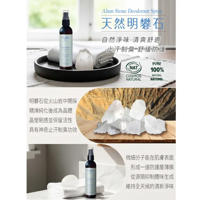 【NAJEL】純天然明礬止汗制臭噴霧125mlx2入(總代理公司貨)