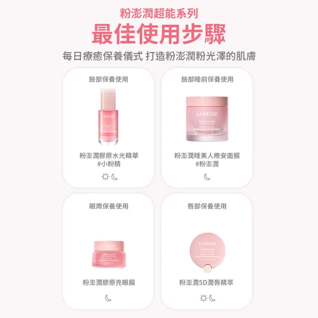 【LANEIGE 蘭芝】官方直營 粉澎潤膠原水光精華 30ml(抗老 緊緻 拉提 膠原蛋白)