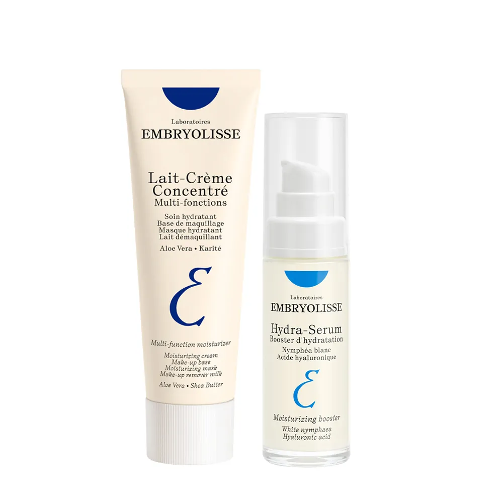 【Embryolisse 恩倍思 官方直營】超水感保濕組(神奇保濕霜75ml+保濕超水感精華液30ml)