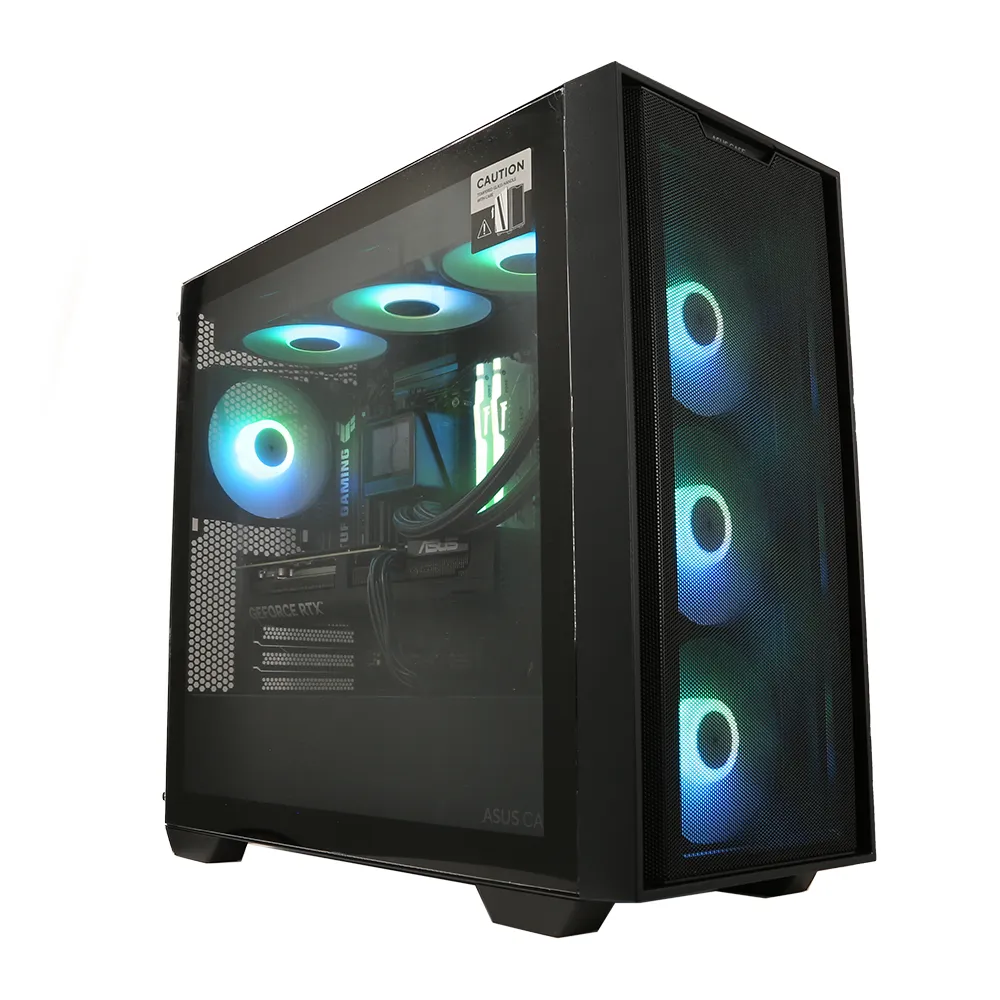 【華碩平台】R7八核RTX 5080{黑曜之刃}水冷電競機(R7 9800X3D/B850/32G D5/1TB/WiFi6E)