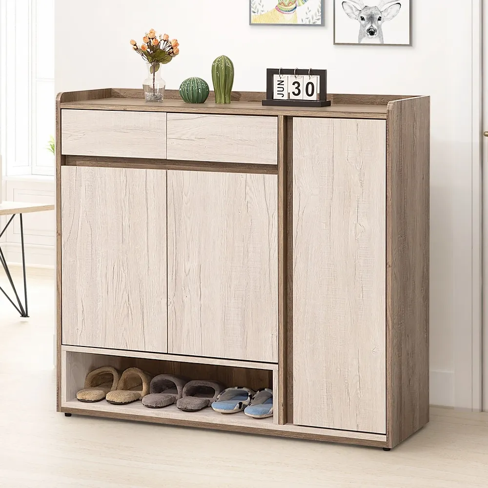 【時尚屋】[XV11]松浦灰橡雙色4尺鞋櫃XV11-K427-1(免運費/免組裝/鞋櫃)