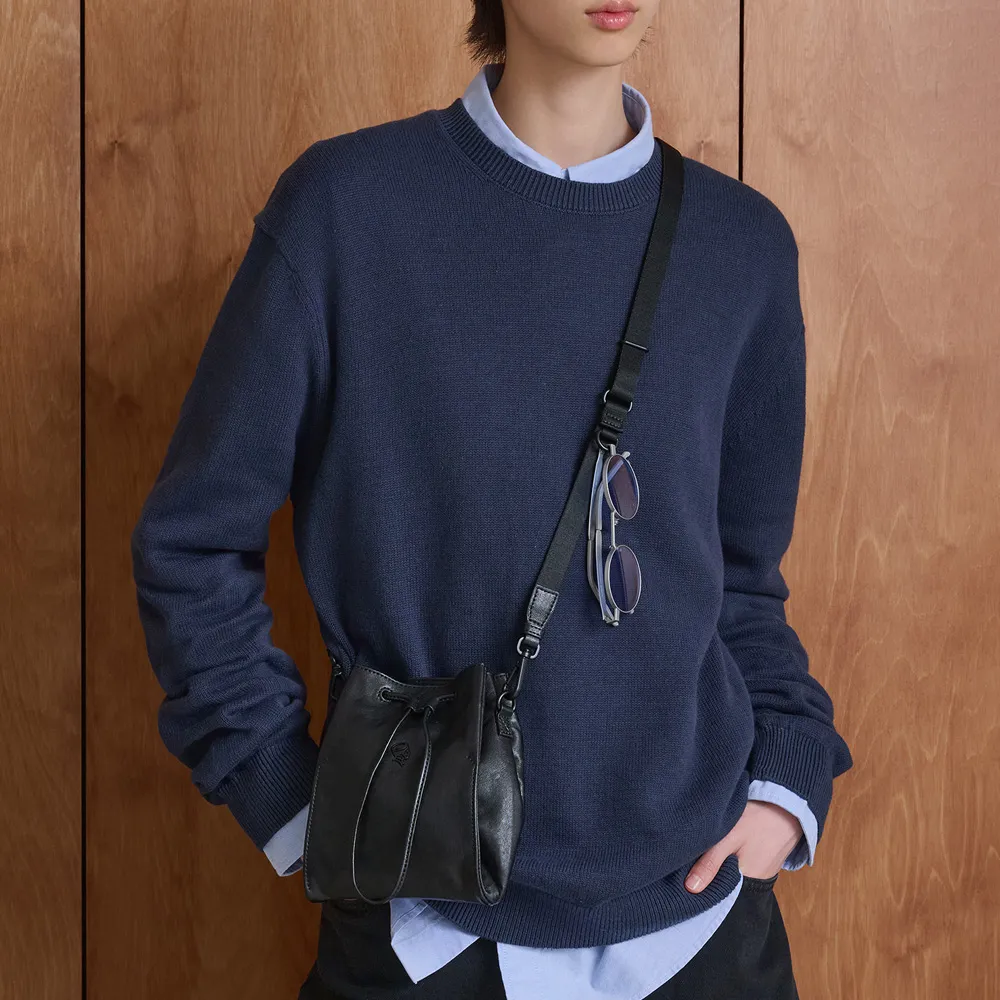 【PORTER INTERNATIONAL】輕巧靈感PICO真皮水桶包(黑)