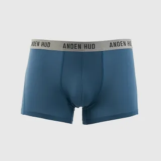 【Anden Hud】男款_吸濕排汗機能系列．短版變化平口內褲(深潛藍-AH黑灰緊帶)