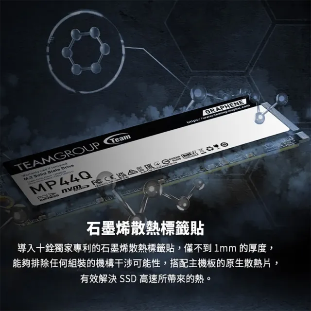 【Team 十銓】MP44Q 2TB Gen4 M.2 NVMe PCIe SSD固態硬碟 散熱標籤貼 最高讀取7000MB/s 5年保