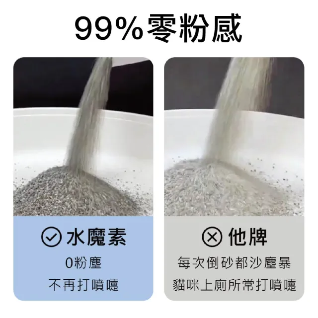 【水魔素】強效凝結無塵礦砂4kg-4包組(強效凝結/99%無塵/無香)