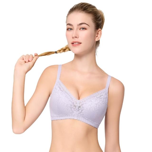 【Swear 思薇爾】Love myself系列B-E罩無鋼圈模杯蕾絲集中包覆女內衣(夕霧紫)