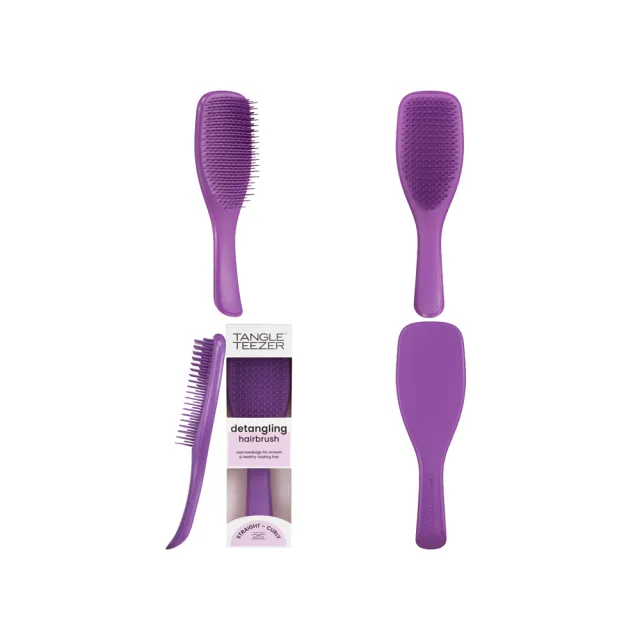 【TANGLE TEEZER 提碁】英倫手握梳-果凍紫(護髮梳/順髮梳/濕髮梳/抗糾結/抗毛躁/王妃梳)