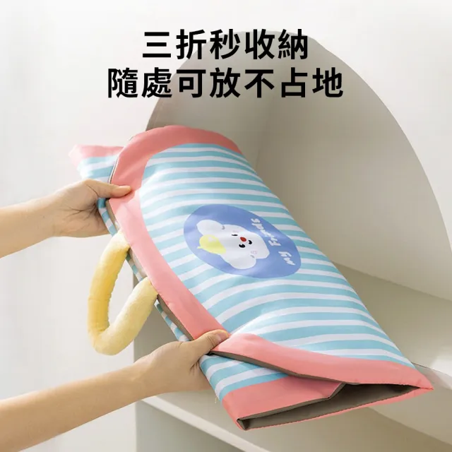 【Sumfun】夏季寵物涼感睡墊 82*62cm(寵物冰涼墊/ 雙面防水/耐磨耐抓/三折疊貓咪涼席/貓窩狗窩通用)