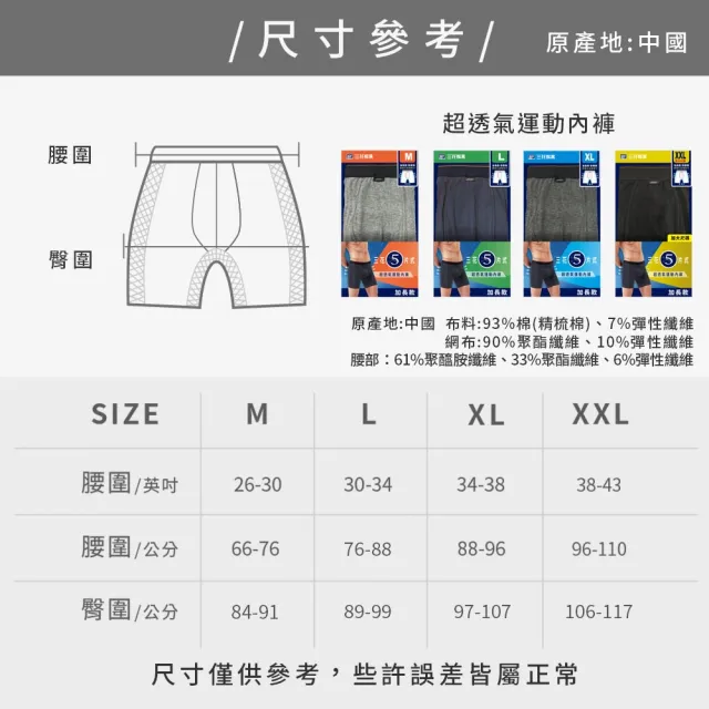【SunFlower 三花】3件組 超透氣運動內褲.平口褲(四角褲 男內褲 多色任選)
