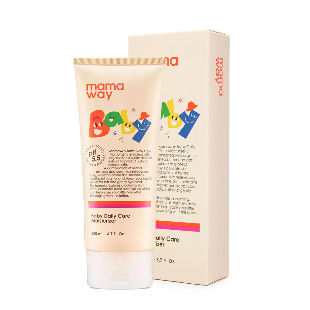 【mamaway 媽媽餵】嬰兒舒緩保濕乳液 200ml x 1入(天然有機 無動物實驗)