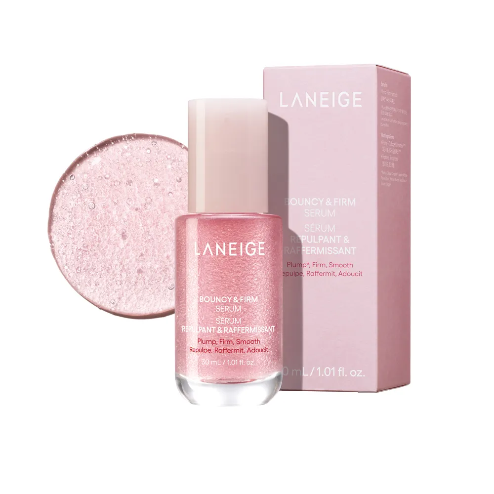 【LANEIGE 蘭芝】官方直營 粉澎潤膠原水光精華 30ml(抗老 緊緻 拉提 膠原蛋白)