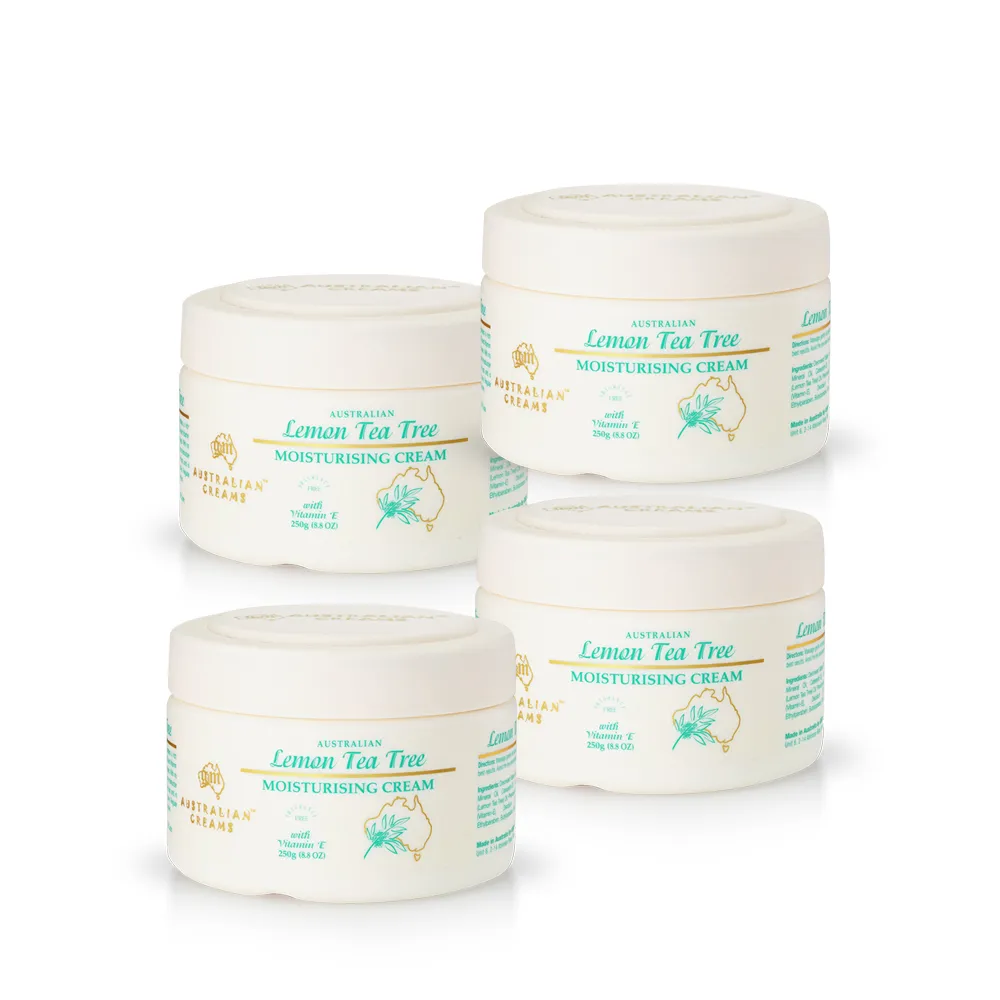 【澳洲G&M】檸檬茶樹潤膚霜含維他命E(250g/罐 4入組)