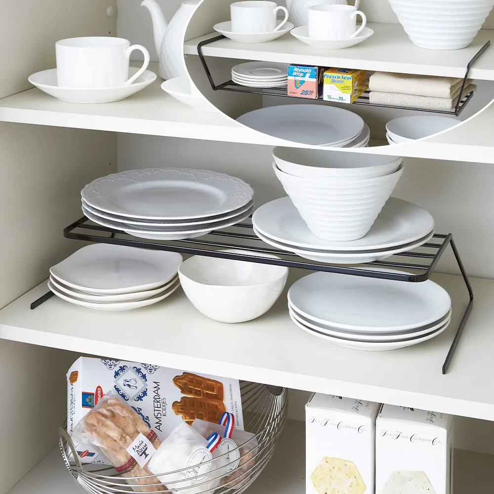 【YAMAZAKI】tower兩用盤架-黑(碗盤架/碗盤收納/碗盤瀝水架/瀝水架/置物架) 