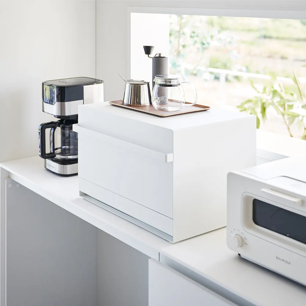 【YAMAZAKI 山崎】tower雙層抽屜收納櫃-白(抽屜櫃/廚房收納/居家收納/櫃子)