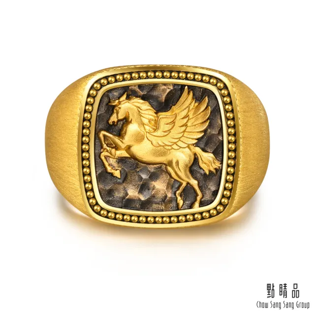 【點睛品】飛馬翱翔 黃金戒指_計價黃金(港圍21)