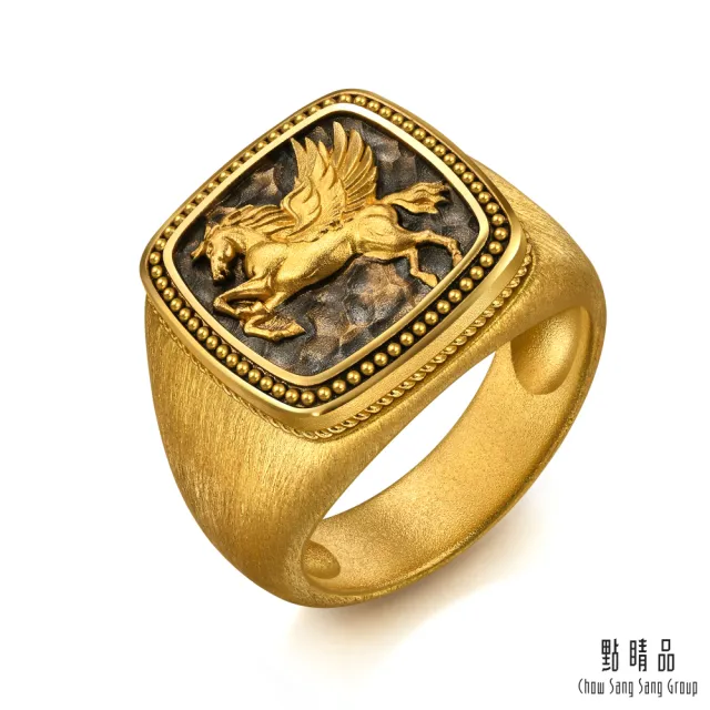 【點睛品】飛馬翱翔 黃金戒指_計價黃金(港圍21)