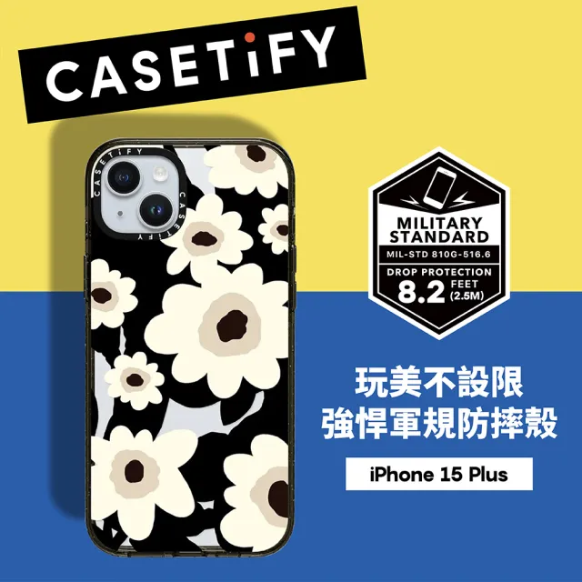 Casetify】iPhone 15 Plus 耐衝擊保護殼-罌粟花(支援無線充電) - momo