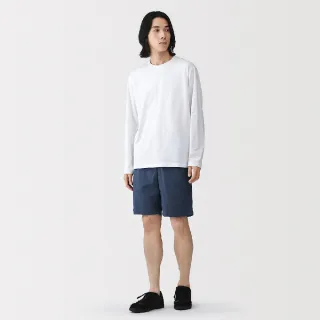 【MUJI 無印良品】男水洗平織布舒適短褲(墨灰/黑色/米色/煙燻粉/卡其綠/煙燻藍/深藍/灰棕)