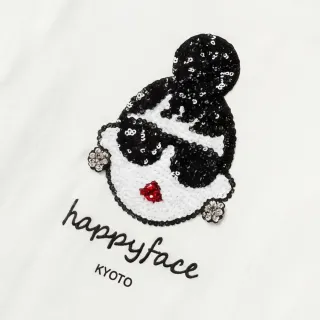 【HAPPYFACE】怪愛現EMMA IP T恤 短袖上衣 時尚好搭配 白(HD0097)