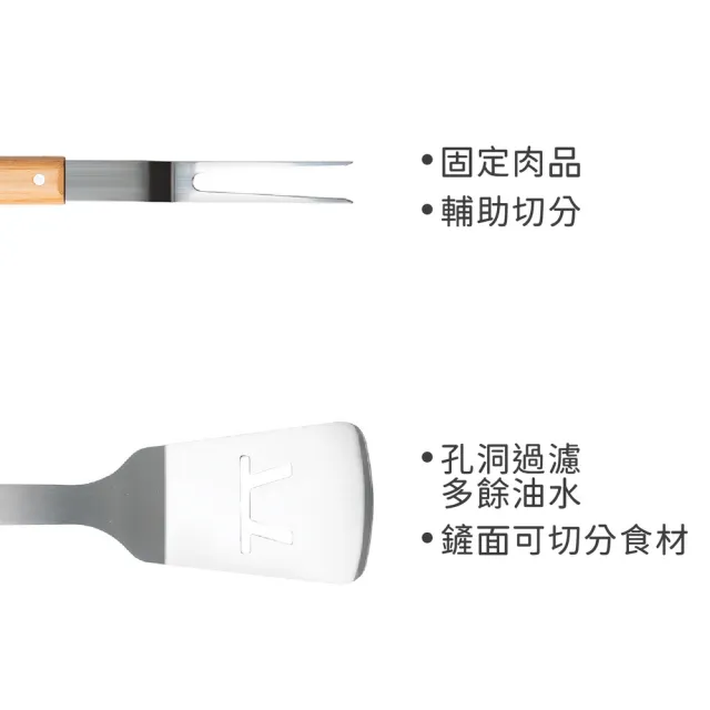 【Outset】美國 Verde不鏽鋼烤肉用具4件 典雅竹 / 燒烤用具組 濾油鏟 烤肉夾 烤肉叉 醬料刷