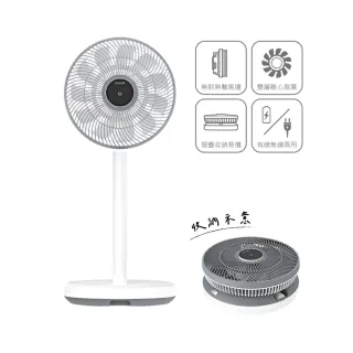 【DIKE】12吋 全能無線風扇 全收納/無刷馬達/充電式/戶外扇(HLE170)