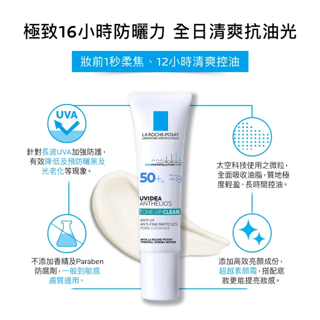 【理膚寶水】早P晚R高效彈潤搭配★極效B5彈潤超修復精華 50ml+全護極致抗油光防曬亮白乳 30ml