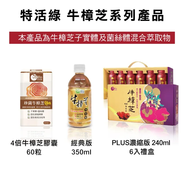 【嘉良生技】特活綠 牛樟芝機能飲350ml x2箱(提神補體力 熬夜 應酬 代謝 低卡)