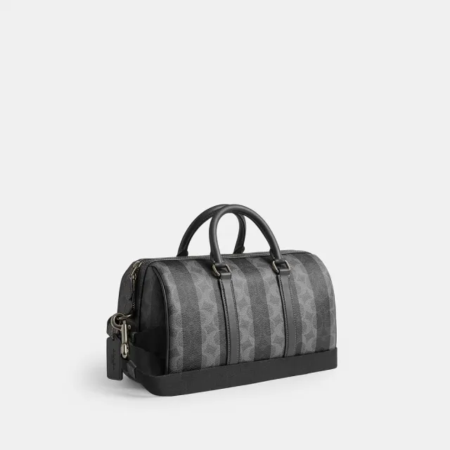【COACH】蔻馳官方直營 VENTURER 27 經典標誌條紋圖案行李袋 旅行袋 斜背包(CEK65)