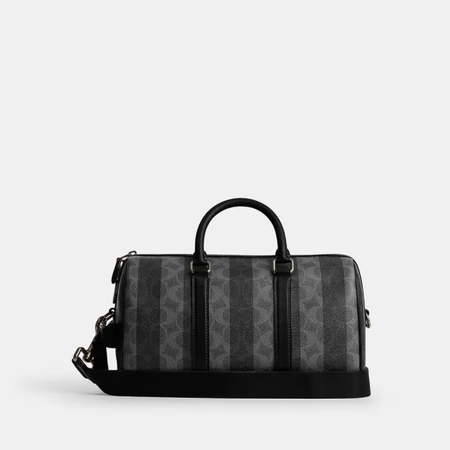 【COACH】蔻馳官方直營 VENTURER 27 經典SIGNATURE條紋圖案行李袋 旅行袋 斜背包(CEK65)