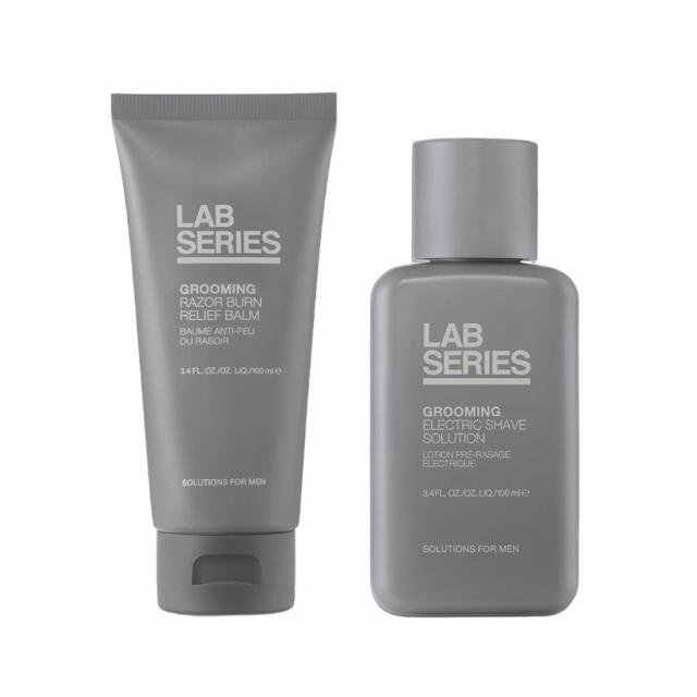 【LAB 美國雅男士】舒緩刮鬍修護組(舒緩電動刮鬍水100ml+舒緩鬍後乳液100ml)