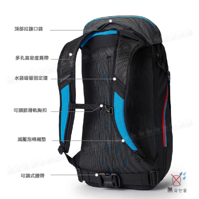 【Gregory】30L NANO多功能背包《科技黑》146838/雙肩背包/後背包/電腦包/旅行/自行車
