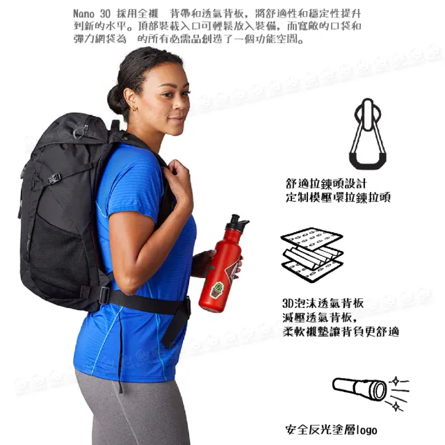 【Gregory】30L NANO多功能背包《科技黑》146838/雙肩背包/後背包/電腦包/旅行/自行車