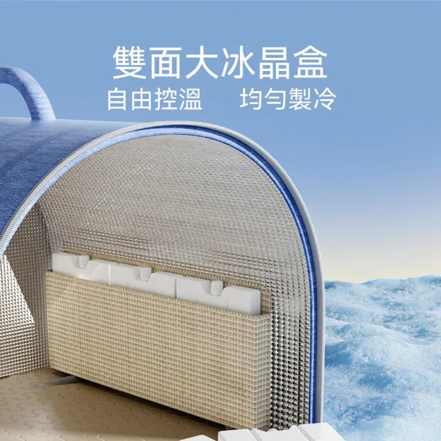 【Quality 聚家】寵物空調冰屋 貓咪降溫冰窩 狗狗夏季涼墊窩 寵物夏季睡窩L碼（冰晶盒/冰絲墊/網紗門簾）