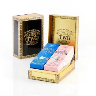 【TWG Tea】時尚茶罐雙入禮盒組 法式伯爵茶100g+紳士伯爵茶100g(紅茶)
