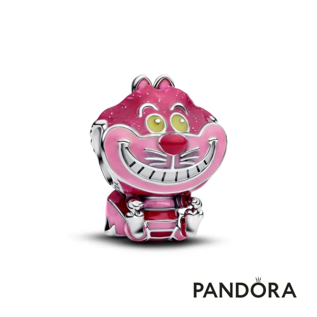 【Pandora 潘多拉】迪士尼《愛麗絲夢遊仙境》柴郡貓造型串飾-飾品/情人節禮物/生日禮/純銀