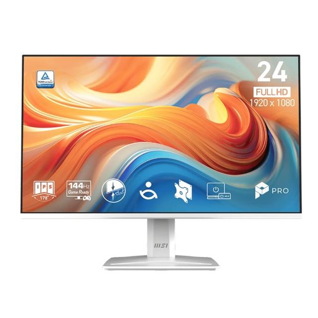 【MSI 微星】5入組★PRO MP243W E14 24型 IPS 144Hz 平面美型商用螢幕(EyesErgo技術/HDMI/內建喇叭)